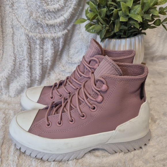 Converse Chuck Taylor All Star Lugged 2.0 Sneakers Pink Waterproof Women’s Sz 6 - Picture 8 of 16